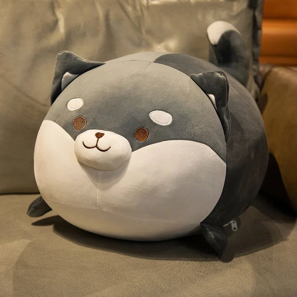 Cute Fat Round Dog Plush Toy Big Shiba Inu Pillow for Girls and Birthday Gifts