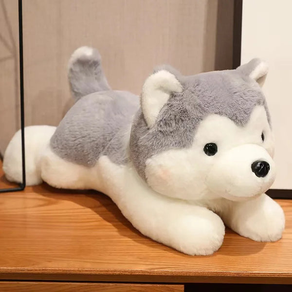 Cute Dog Puppy Husky Pillow Plush Toy Cute Animal Stuffed Doll