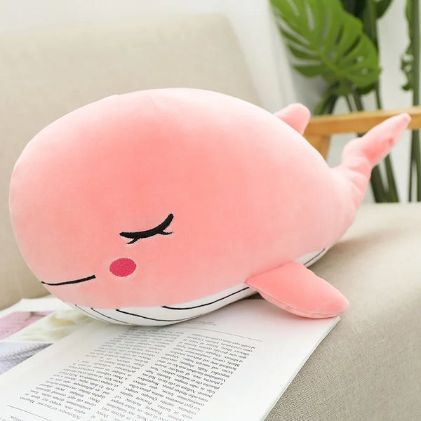 Kawaii Soft Whale Plush Toy – Adorable Stuffed Doll & Sleeping Pillow