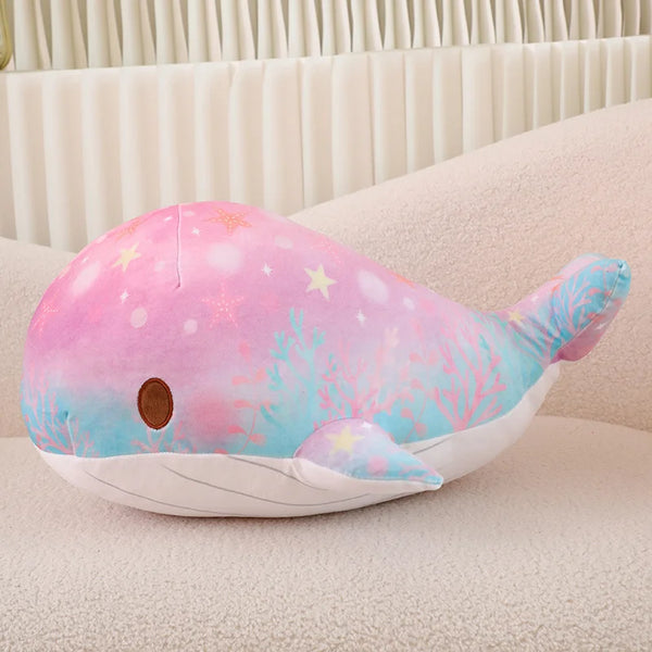 Cute Narwhal Plush Rainbow Starry Sky Narwhal Soft Doll Stuffed Animals Fish