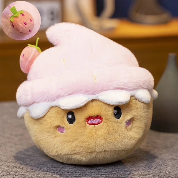 Stuffed Cake Plushie Strawberry Fruit Muffin Shape Plush