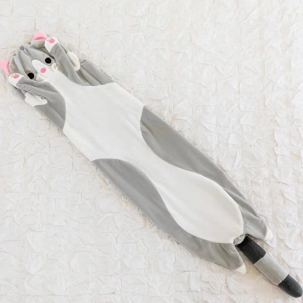 Soft Long Cat Plush Toy – Cute Nap Pillow for Kids & Home Decor