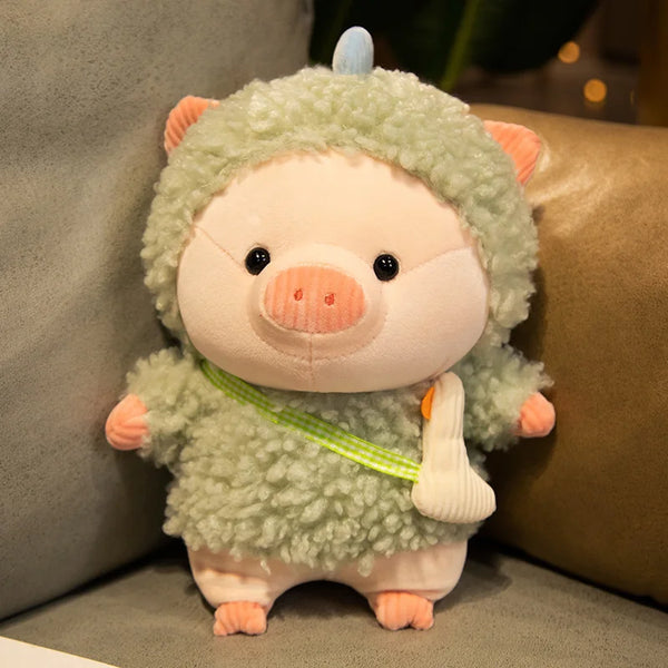 Lovely Pig Plush Toy in Rabbit & Bear Cosplay – Soft Stuffed Animal for Kids