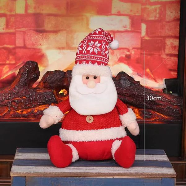 30-70CM Christmas Present Santa Claus Scalable Plush Toy – A Kawaii Holiday Hug You Can Stretch