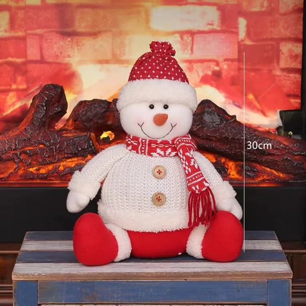 30-70CM Christmas Present Santa Claus Scalable Plush Toy – A Kawaii Holiday Hug You Can Stretch