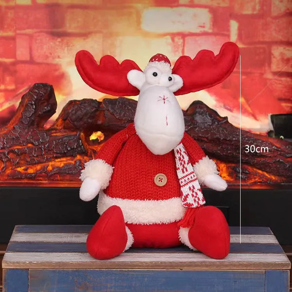30-70CM Christmas Present Santa Claus Scalable Plush Toy – A Kawaii Holiday Hug You Can Stretch
