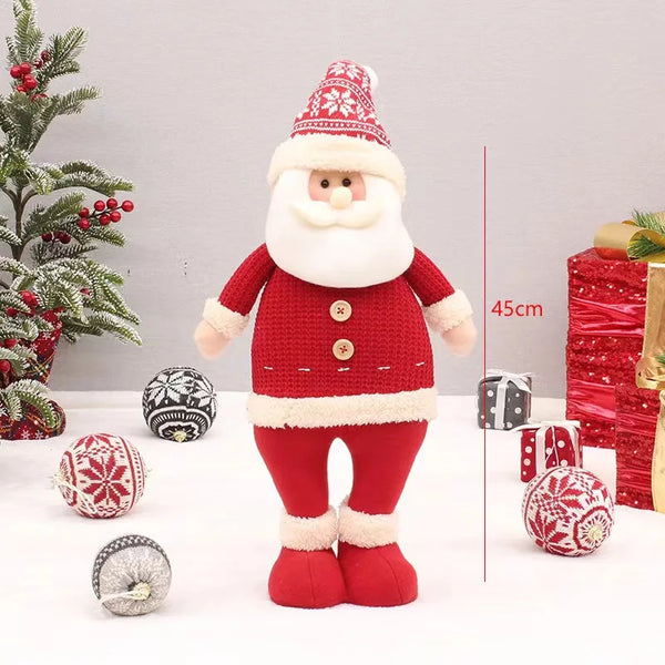 30-70CM Christmas Present Santa Claus Scalable Plush Toy – A Kawaii Holiday Hug You Can Stretch