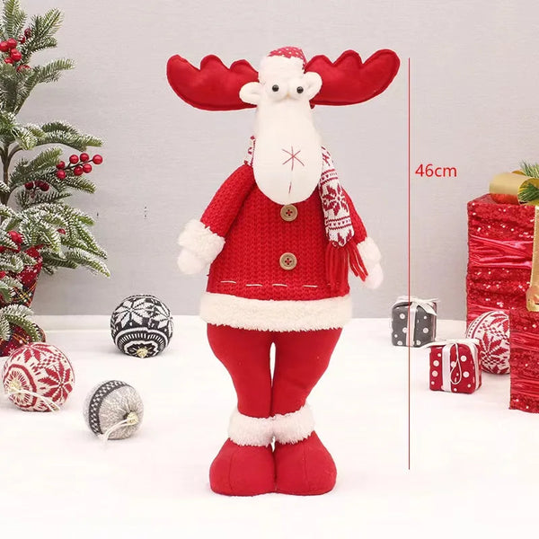 30-70CM Christmas Present Santa Claus Scalable Plush Toy – A Kawaii Holiday Hug You Can Stretch