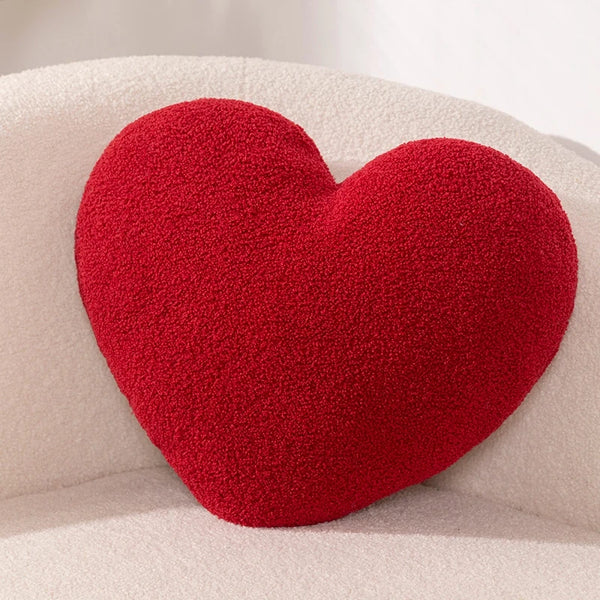Plush Heart Pillow Stuffed White Red Say Love Plushie Wedding Party Sofa Chair Bed Home Room Decor Present