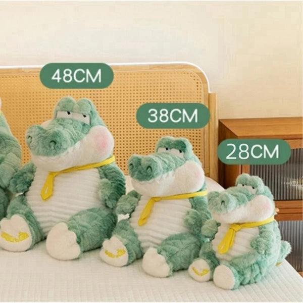 Bonito macio verde gigante crocodilo brinquedo de pelúcia fofo completo animal de pelúcia travesseiro boneca selva jacaré sofá almofada presentes aniversário