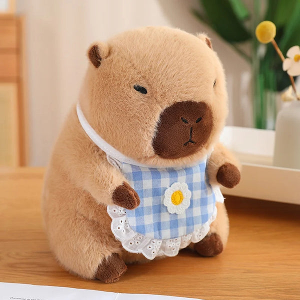 Cosplay Capybara Plushie in Veggie Hoodie Bee Hamburger & Cute Cloth Outfits