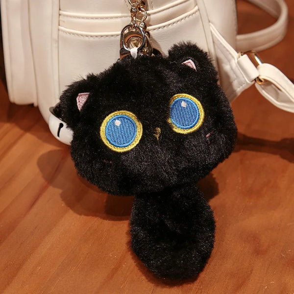 Black Cat Plush Toy – Soft Stuffed Kitten Pillow for Cozy Cuddles and Gifting Joy