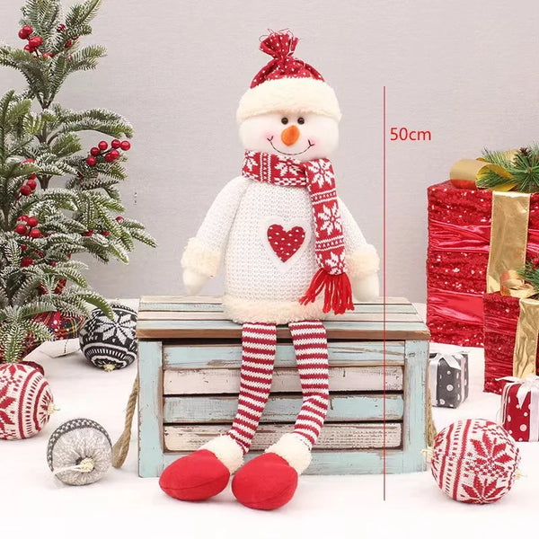 30-70CM Christmas Present Santa Claus Scalable Plush Toy – A Kawaii Holiday Hug You Can Stretch