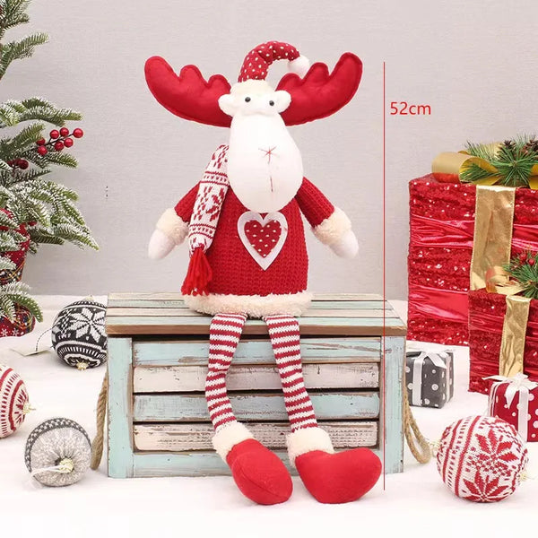30-70CM Christmas Present Santa Claus Scalable Plush Toy – A Kawaii Holiday Hug You Can Stretch