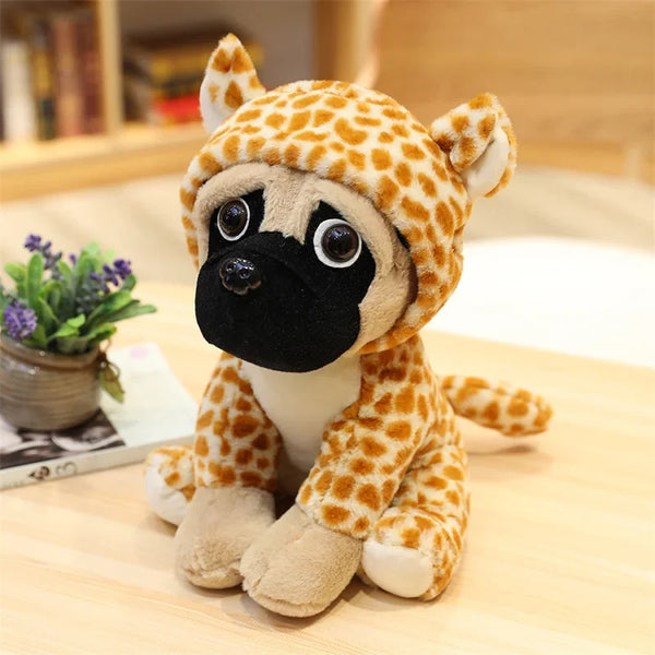 Kawaii Dog Stuffed Cute Dress up Bulldog Animal Toys Lovely Dolls for Children