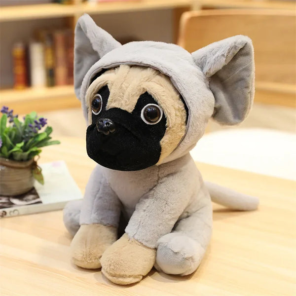 Kawaii Dog Stuffed Cute Dress up Bulldog Animal Toys Lovely Dolls for Children