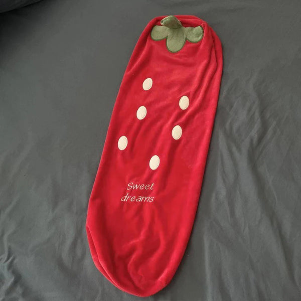 Cylindrical Pillowcase Cute Fruits Soft Long Pillowcase Neck Pillow Cover Sofa Backrest Home