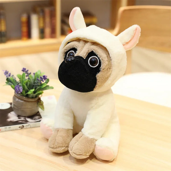 Kawaii Dog Stuffed Cute Dress up Bulldog Animal Toys Lovely Dolls for Children