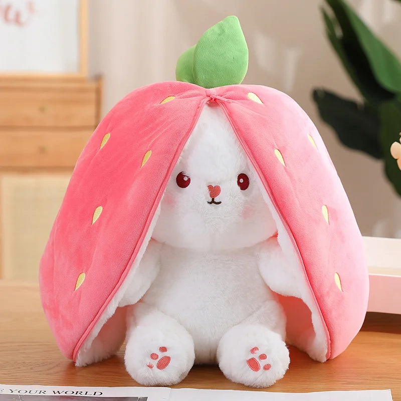 Cute Rabbit Plush Toy – Strawberry Bunny Plushie for Girls