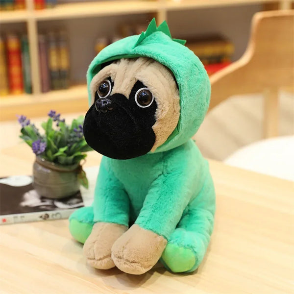 Kawaii Dog Stuffed Cute Dress up Bulldog Animal Toys Lovely Dolls for Children