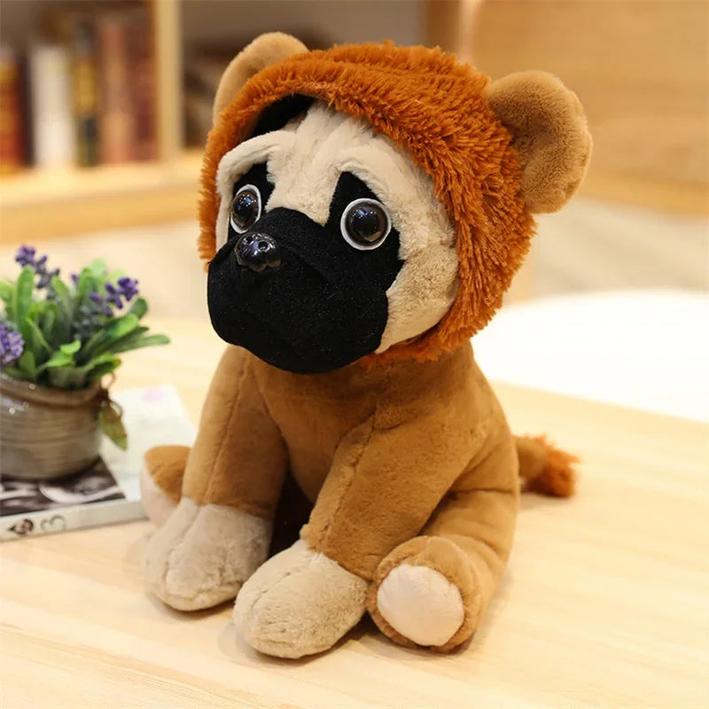 Kawaii Dog Stuffed Cute Dress up Bulldog Animal Toys Lovely Dolls for Children