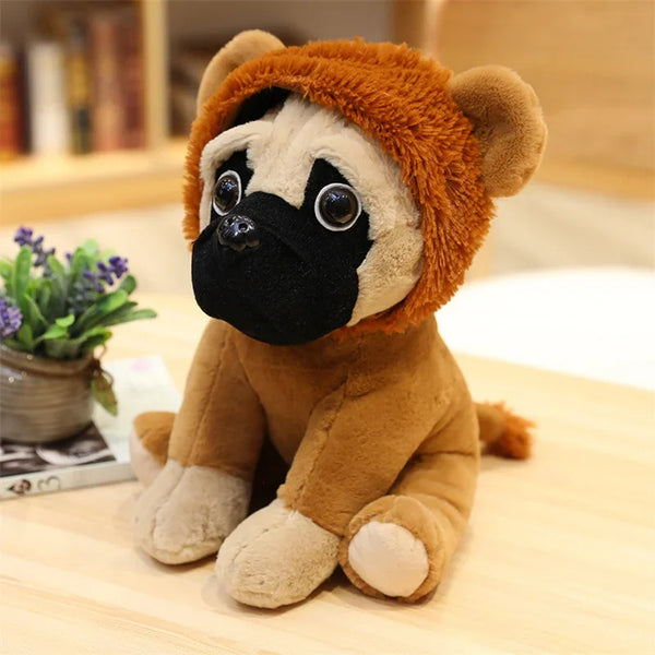 Kawaii Dog Stuffed Cute Dress up Bulldog Animal Toys Lovely Dolls for Children