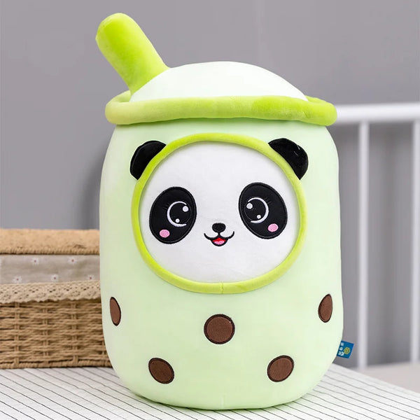 Boba Plushies Mini Dolls in a Boba Cup Can Flip Boba Tea Toy Many Size Boba Tea