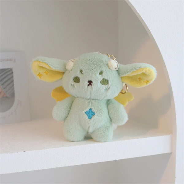 Kawaii Magic Starry Wings Sheep Plushie Keychain – Small Animal Pendant Plush for Bags & Gifts