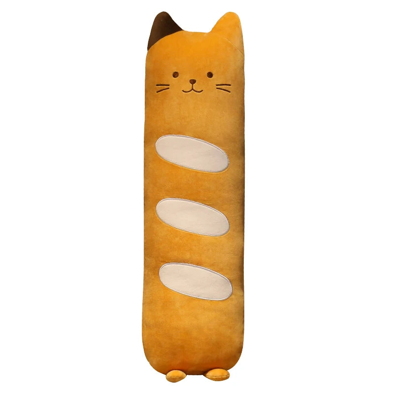 Long Animals Plush Toy Stuffed Squishy Animal Bolster Pillow Cat Cylindrical Plushie