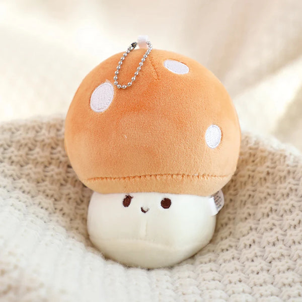 Kawaii Colorful Mushroom Plush Keychain – Pocket-Sized Whimsy for Everyday Joy