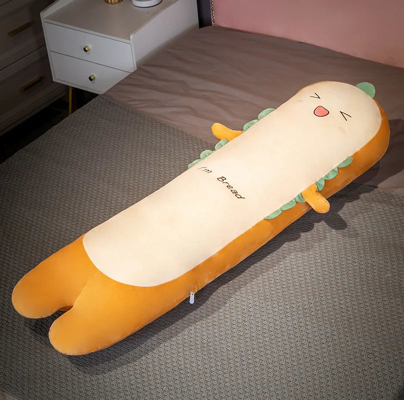 Removable Ultra Soft Long Girls Sleeping Pillow on The Side Clip Legs Boys Bed Cushion