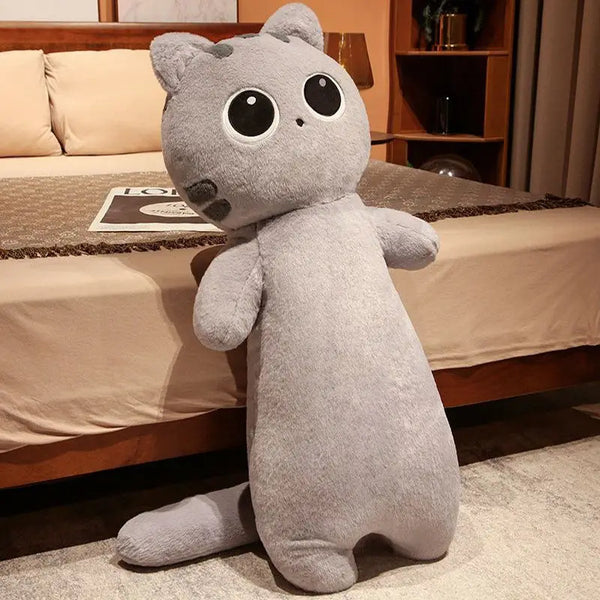 Cute Cat Pillow Sleeping Long Pillow Leg Clamping Cloth Doll Bedhead Cushion