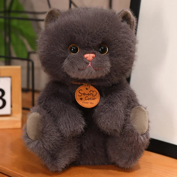Stuffed Lifelike Cats Plush Toy Simulation American Shorthair Cute Cat Doll Pet