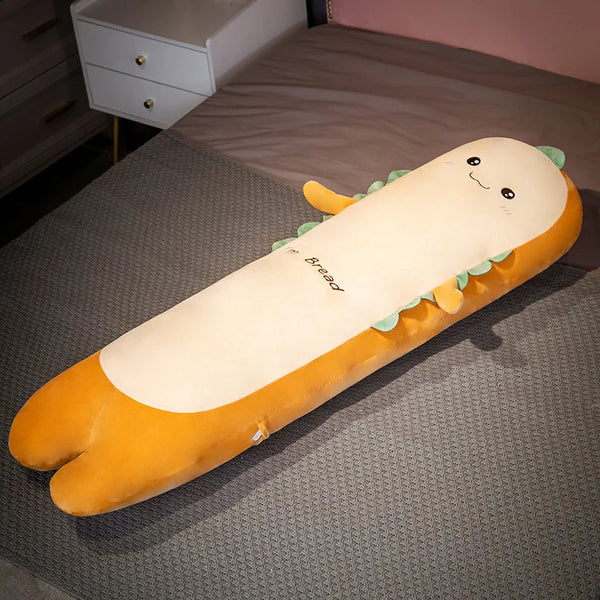 Removable Ultra Soft Long Girls Sleeping Pillow on The Side Clip Legs Boys Bed Cushion