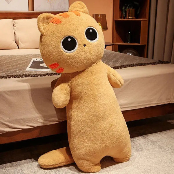 Cute Cat Pillow Sleeping Long Pillow Leg Clamping Cloth Doll Bedhead Cushion