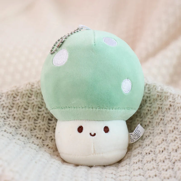 Kawaii Colorful Mushroom Plush Keychain – Pocket-Sized Whimsy for Everyday Joy