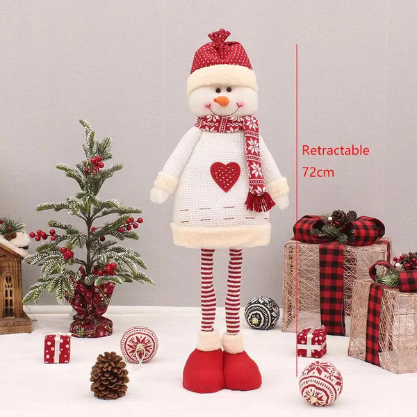 30-70CM Christmas Present Santa Claus Scalable Plush Toy – A Kawaii Holiday Hug You Can Stretch