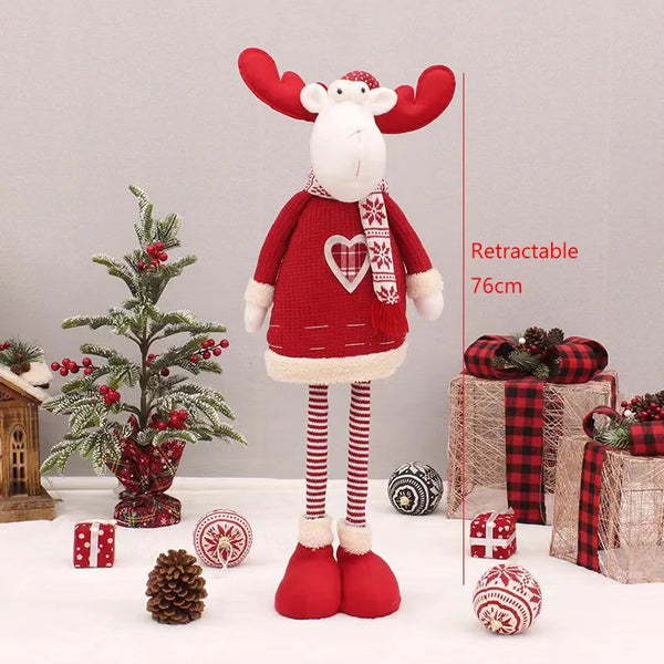 30-70CM Christmas Present Santa Claus Scalable Plush Toy – A Kawaii Holiday Hug You Can Stretch