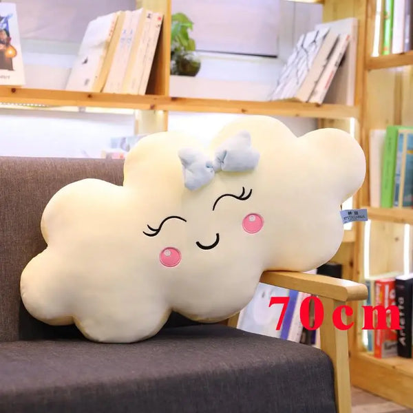 Kawaii Cloud Plush Pillow – A Smile From the Skies