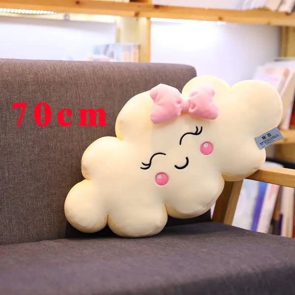 Kawaii Cloud Plush Pillow – A Smile From the Skies