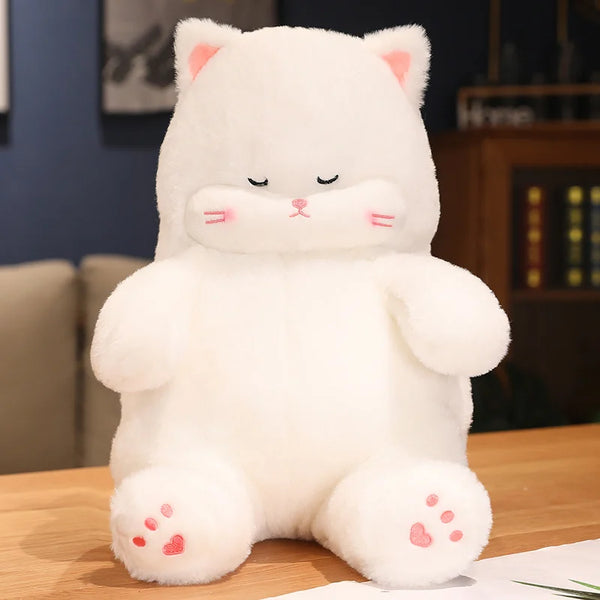 Cute White Cat Plush Toy Stuffed Cat Soft Doll Toys Christmas Birthday Gift