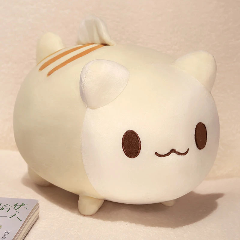 Cute Cat Plush Toy Stuffed Fluffy Cat with Fish Tail Kawaii Cat Soft Doll Toy Gift