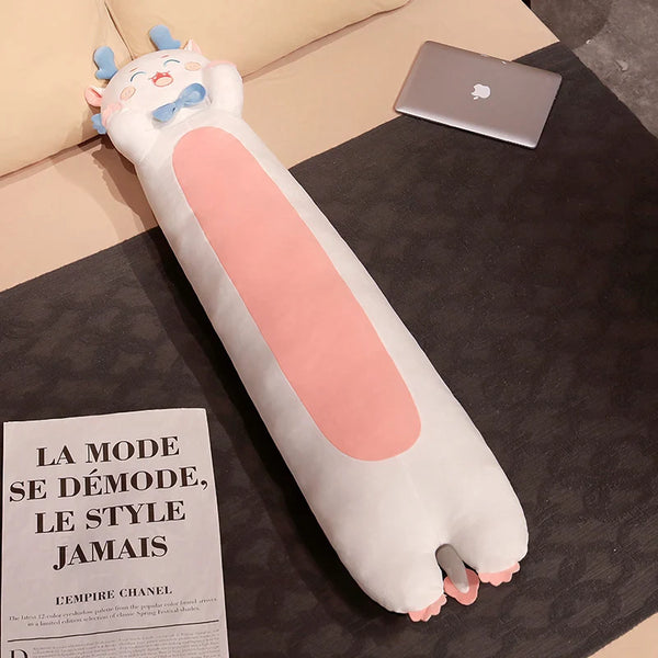 Washable Cartoon Dragon Long Pillow Plush Stuffed Sleeping Kawaii Animal