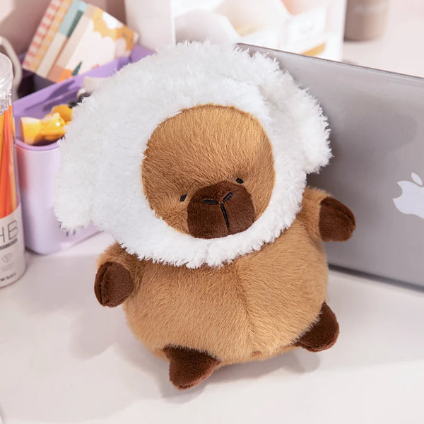 Cute Cartoon Capybara with Hat Plush Toy