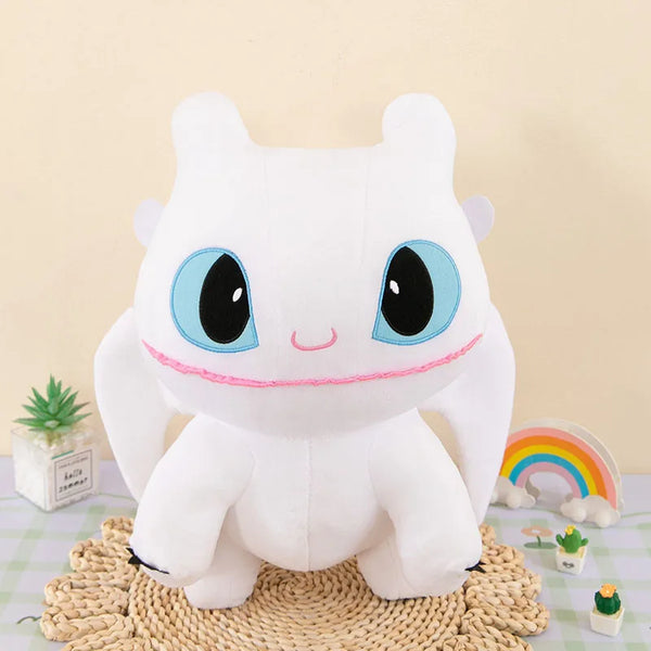 Cute kawaii flying dragon plush toy, black and white dinosaur is suitable for holiday