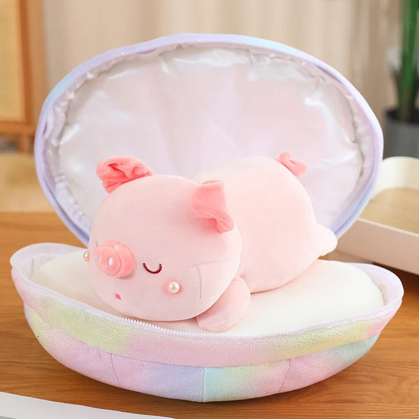 Beautiful Pearl Purse Cute Pig Inside Lovely Party Bag Stuffed Soft Pig