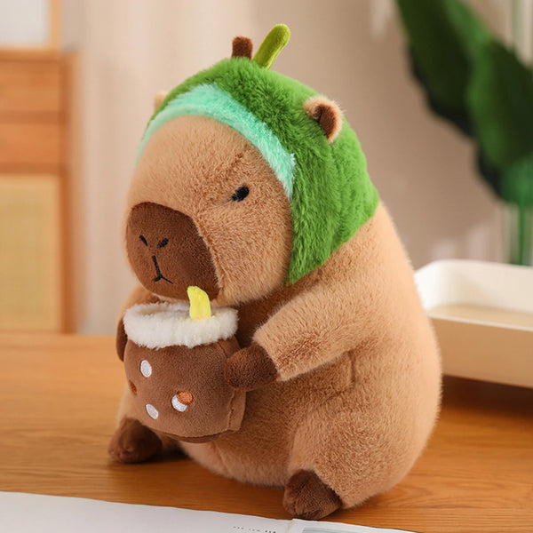 Kawaii Capybara Plush Toy Lovely Capybara Turn to Dinosaur Rabbit Stuffed Doll