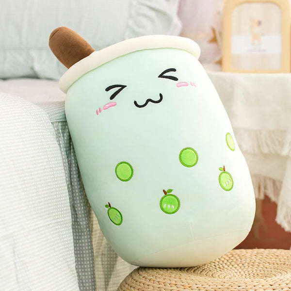 Boba Plushies Mini Dolls in a Boba Cup Can Flip Boba Tea Toy Many Size Boba Tea