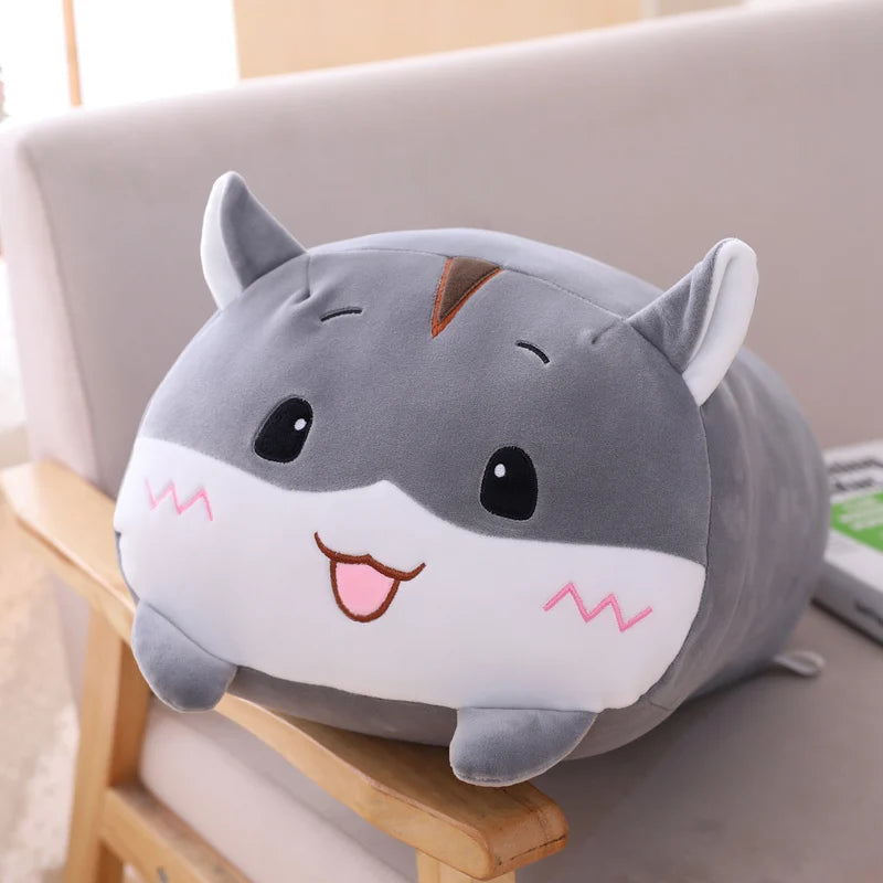 9 Styles Squishy Animal Cats Hamster Elephant Plush Toy Pillow Soft Cartoon Panda Piggy Bear Dinosaur Stuffed Doll Kawaii Gift