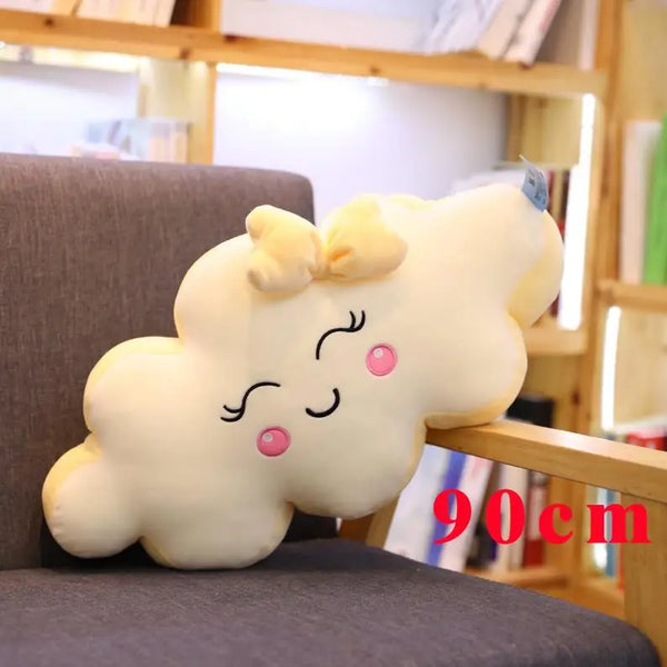 Kawaii Cloud Plush Pillow – A Smile From the Skies